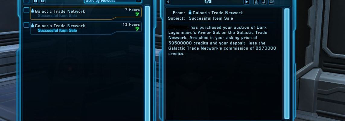 MY FIRST ONE BILLION CREDITS IN SWTOR