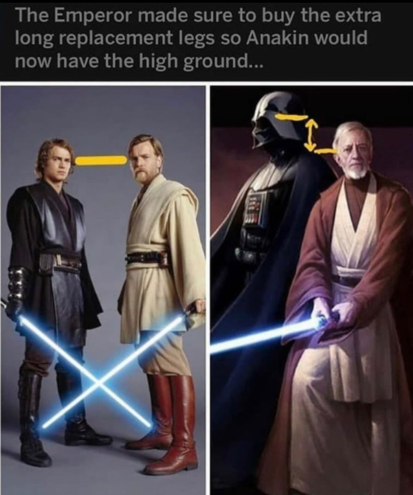 Vader Taller than Anakin